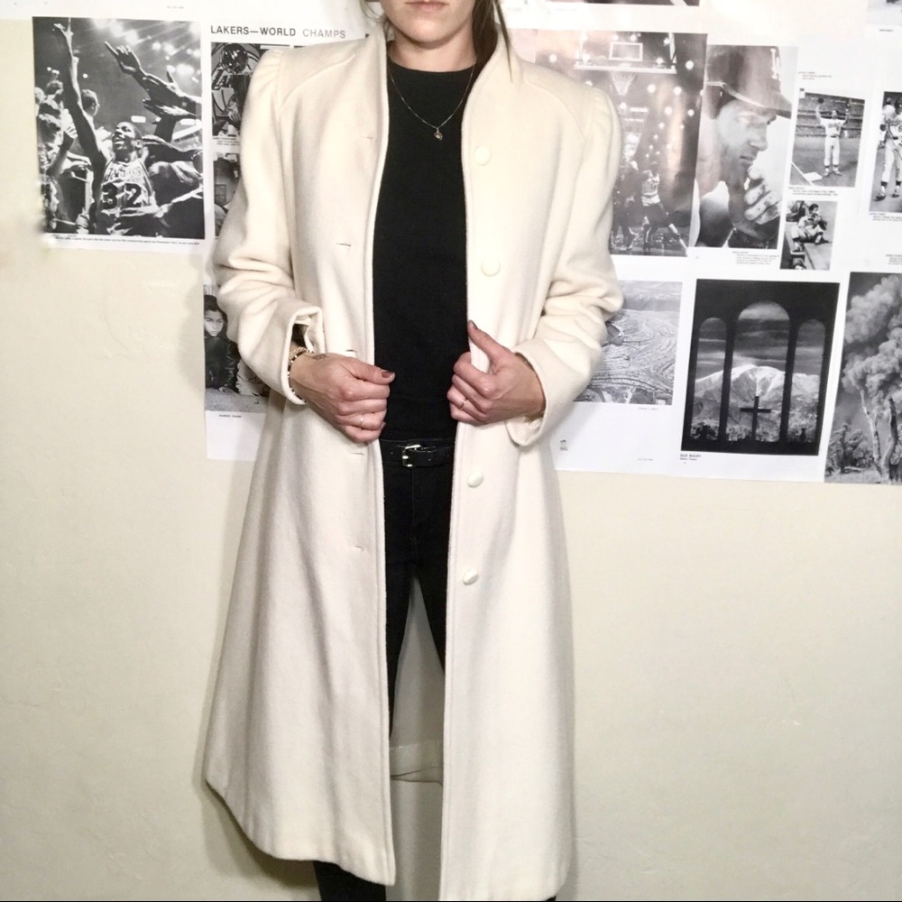 Elegant Cream Women's Coat